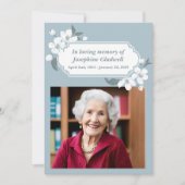 愛する人の思い出 美しい写真 追悼式 カード (正面)