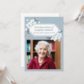 愛する人の思い出 美しい写真 追悼式 カード (正面/裏面インサイチュ)