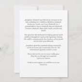 愛する人の思い出 美しい写真 追悼式 カード (裏面)