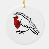 愛する人の愛するメモリでロビン – 編集可能 セラミックオーナメント (裏面)