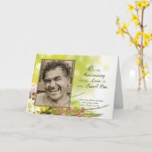 愛する人の死の記念写真カスタム|過去記事 カード (黄色い花)