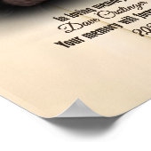 愛する人の死を偲ぶパーソナライズされた写真キャンバス ポスター (角)