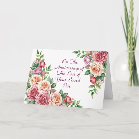 愛する人の死を悼む花 カード (正面)