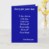 愛する人の死 カード (黄色い花)