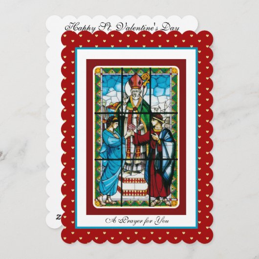 愛する人の聖バレンタインデンのパトロン詩宗教的な方法 シーズンカード (正面/裏面)