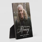 愛する人の記憶に写真と書道 フォトプラーク (側面)