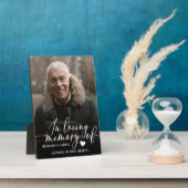 愛する人の記憶に写真と書道 フォトプラーク (側面)