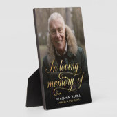 愛する人の記憶に写真と書道 フォトプラーク (側面)