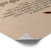 愛する人の記憶に捧ぐ ウェディングメモリアルテーブルサイン v12 ポスター (角)