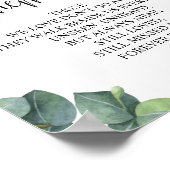 愛する人の記憶に捧ぐ ウェディングメモリアルテーブルサイン v14 ポスター (角)