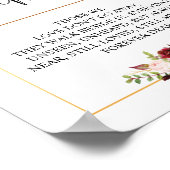 愛する人の記憶に捧ぐ ウェディングメモリアルテーブルサイン v5 ポスター (角)