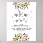 愛する人の記憶に捧ぐ ウェディングメモリアルテーブルサイン v9 ポスター (正面)