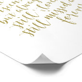 愛する人の記憶に捧ぐ ウェディングメモリアル・葬儀・ゴールド ポスター (角)