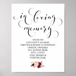 愛する人の記憶に捧ぐ ウェディング メモリアル テーブル サイン v23