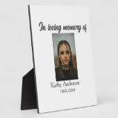 愛する人の記憶に捧ぐ - 名前を追加 - 追悼記念品 フォトプラーク (側面)