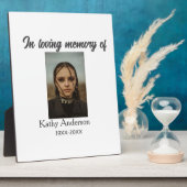 愛する人の記憶に捧ぐ - 名前を追加 - 追悼記念品 フォトプラーク (側面)