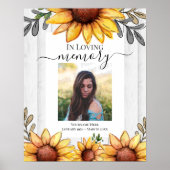 愛する人の記憶に捧げるひまわりの写真ポスター ポスター (正面)