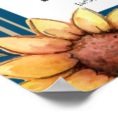 愛する人の記憶に捧げるひまわりの写真ポスター ポスター (角)