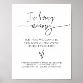 愛する人の記憶に捧げるウェディングメモリアルサイン G400 ポスター (正面)