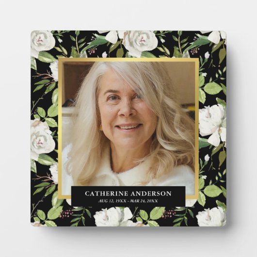 愛する人の記憶に捧げるエレガントな写真 フォトプラーク (正面)