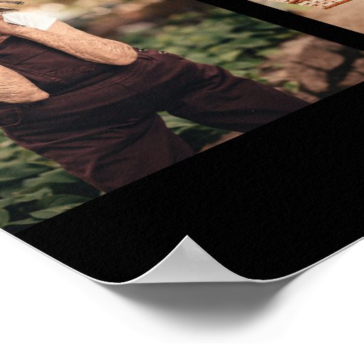 愛する人の記憶に捧げるエレガントな追悼写真コラージュ ポスター (角)