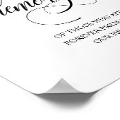 愛する人の記憶に捧げるキャンドルが燃える看板 ポスター (角)