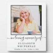 愛する人の記憶に捧げるシンプルな記念プレート フォトプラーク (正面)