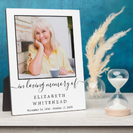 愛する人の記憶に捧げるシンプルな記念プレート フォトプラーク