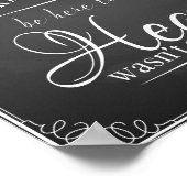 愛する人の記憶に捧げるチョークボードの結婚式プリント ポスター (角)