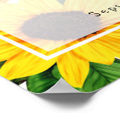 愛する人の記憶に捧げる写真ひまわりウェルカムサイン ポスター (角)