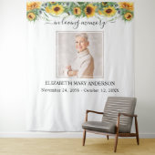 愛する人の記憶に捧げる写真ひまわり追悼 タペストリー (インサイチュ)