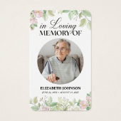 愛する人の記憶に捧げる写真葬儀祈念カード (正面)