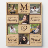 愛する人の記憶に捧げる素朴なメモリアルフォト フォトプラーク (正面)