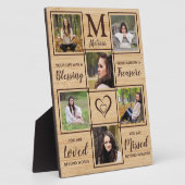 愛する人の記憶に捧げる素朴なメモリアルフォト フォトプラーク (側面)