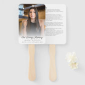 愛する人の記憶に捧げる シンプルな追悼式 プログラム ハンドファン (正面&裏面)