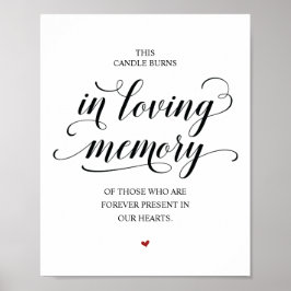愛する人の記憶に灯るキャンドル 追悼プレート ポスター