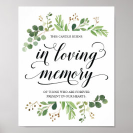愛する人の記憶に灯るキャンドル 追悼プレート ポスター