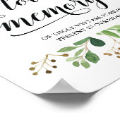 愛する人の記憶に灯るキャンドル 追悼記念プレート ポスター (角)