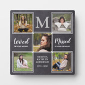 愛する人の記憶に独創的な写真コラージュ記念プレート フォトプラーク (正面)