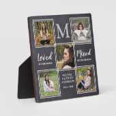 愛する人の記憶に独創的な写真コラージュ記念プレート フォトプラーク (正面)