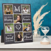 愛する人の記憶に独創的な写真コラージュ記念プレート フォトプラーク (側面)