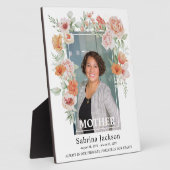 愛する人の記憶に花の写真の葬儀記念品 フォトプラーク (側面)