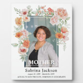 愛する人の記憶に花の写真祭壇記念プレート フォトプラーク (正面)