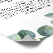 愛する人の記憶に ウェディングメモリアルテーブルサイン v18 ポスター (角)