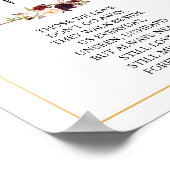 愛する人の記憶に ウェディングメモリアルテーブルサイン v5 ポスター (角)