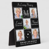愛する人の記憶に エレガントな5枚の写真コラージュ追悼プレート フォトプラーク (側面)
