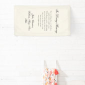 「愛する人の記憶に」クラシック ウェディング メモリアル ベージュ 横断幕 (インサイチュ)