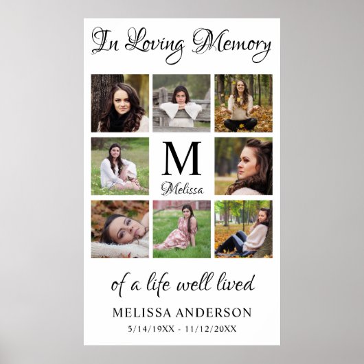 愛する人の記憶に 個人写真による葬儀 ポスター (正面)