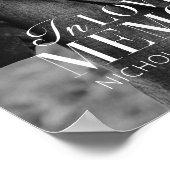 愛する人の記憶に 現代のエレガントな写真記念 ポスター (角)