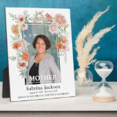 愛する人の記憶に 花の写真 葬儀 追悼記念 フォトプラーク (側面)